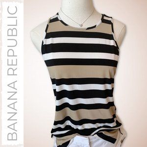 BANANA REPUBLIC Striped Sleeveless Dressy Top